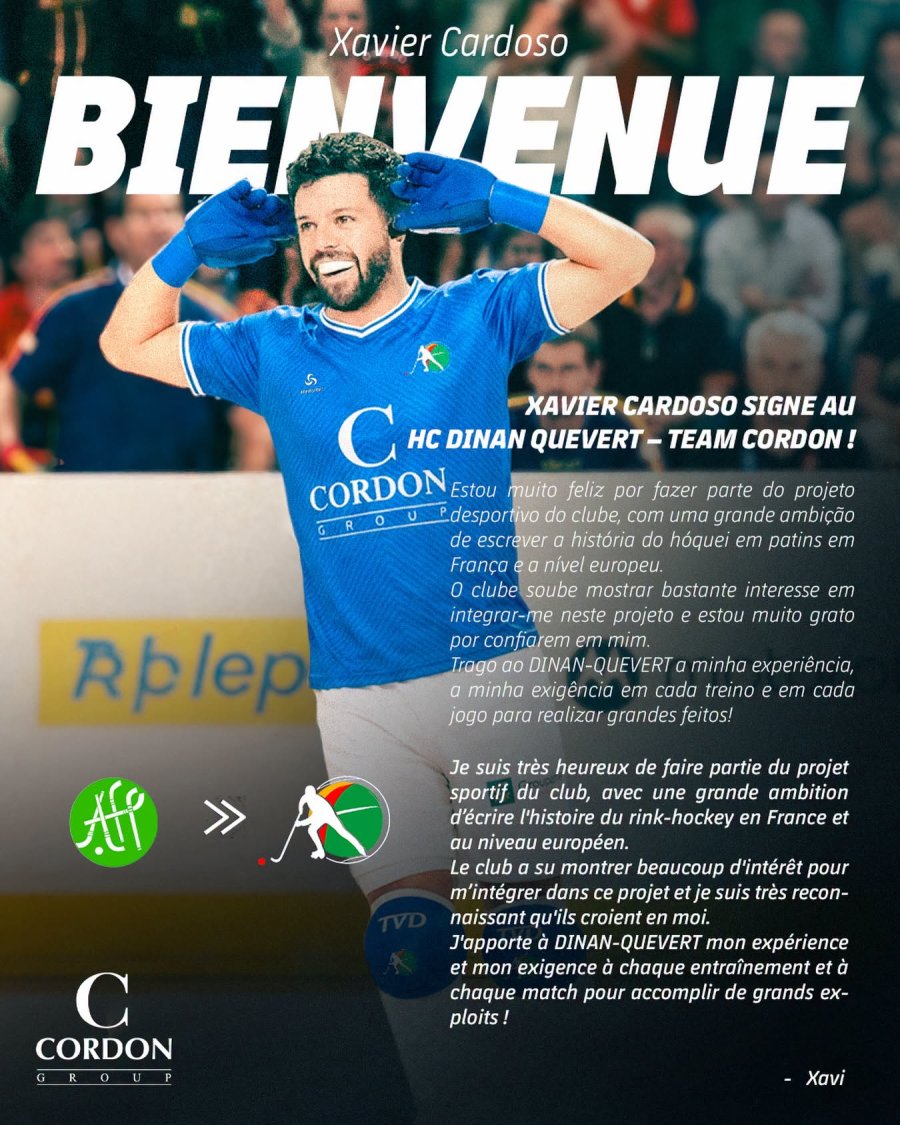 Xavier CARDOSO signe au HC Dinan Quévert